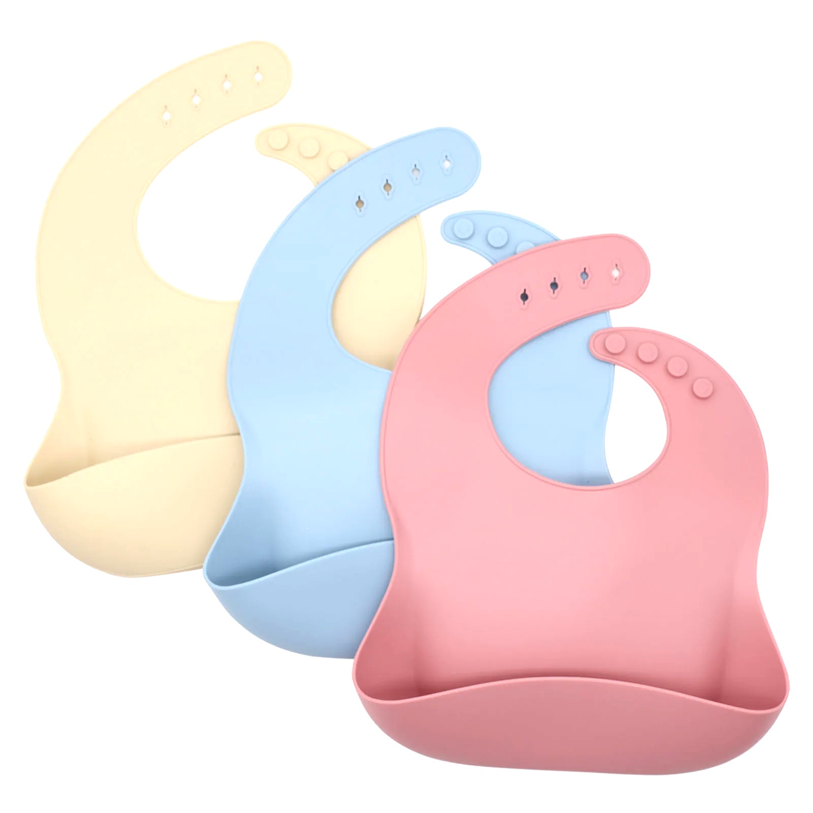 Silicone Baby Bibs - Food grade silicone bib food catcher