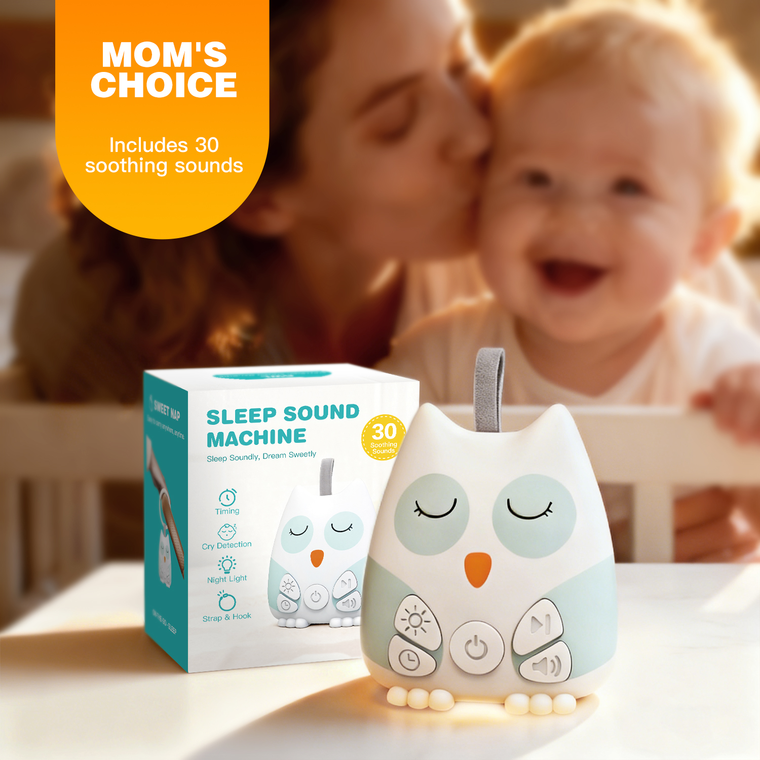 Portable White Noise Sound Mac - White Noise Machine Baby ulasan dan harga