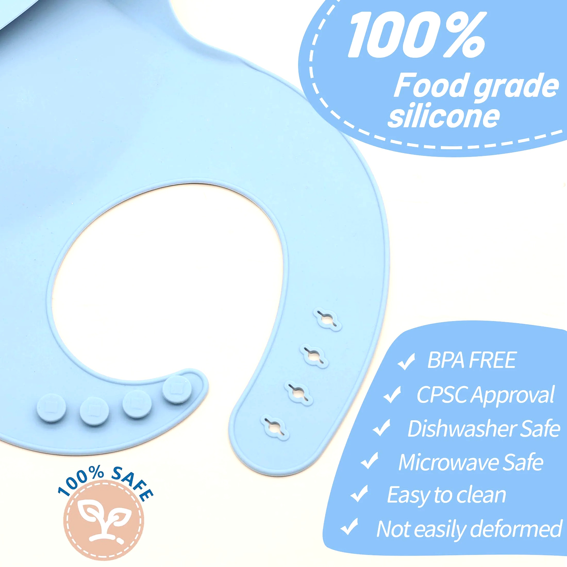 Food grade silicone bib food c - Silicone Baby Bibs ulasan dan harga