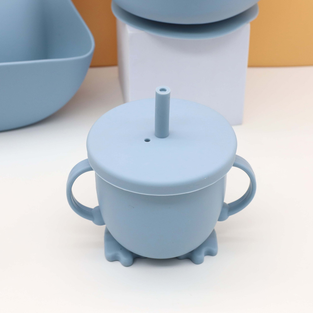 Hot baby food tableware set bi - Silicone Baby Bibs ulasan dan harga