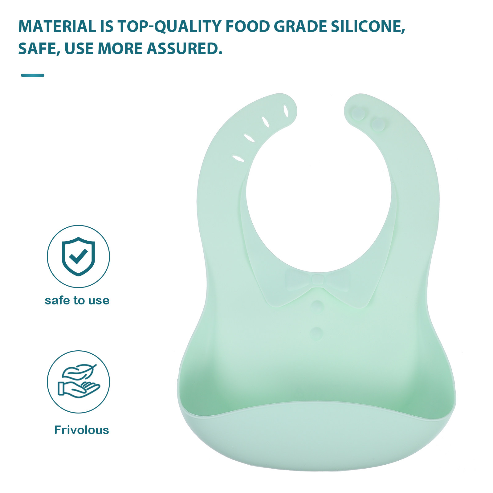 Waterproof Silicone Baby Bib A - Silicone Baby Bibs ulasan dan harga