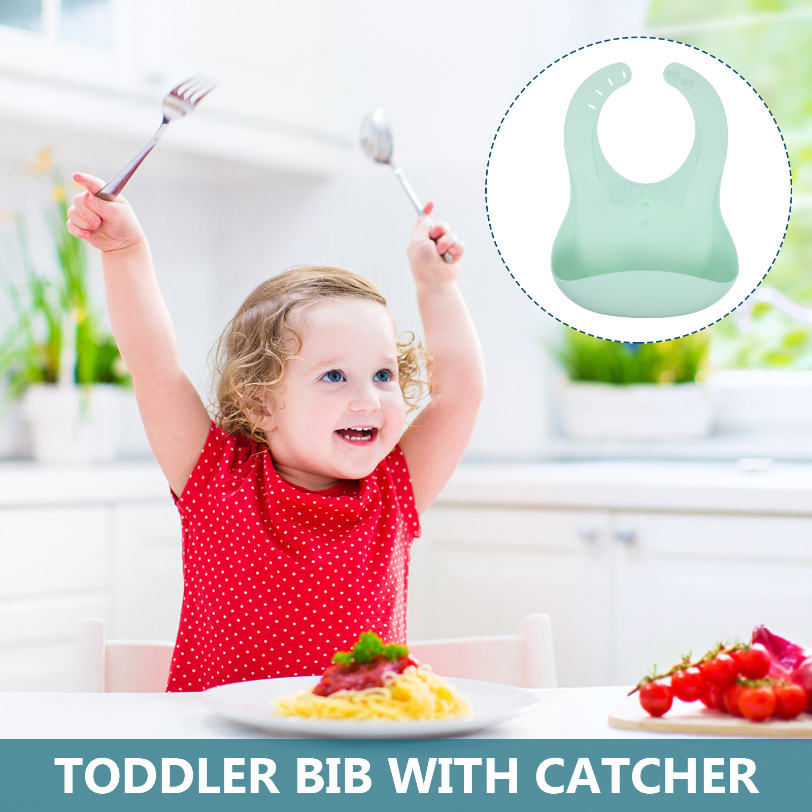 Waterproof Silicone Baby Bib A - Silicone Baby Bibs ulasan dan harga