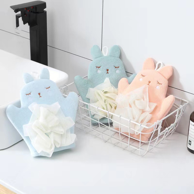 Cartoon Baby Bath Gloves Cotto - Baby Products For Bathing ulasan dan harga
